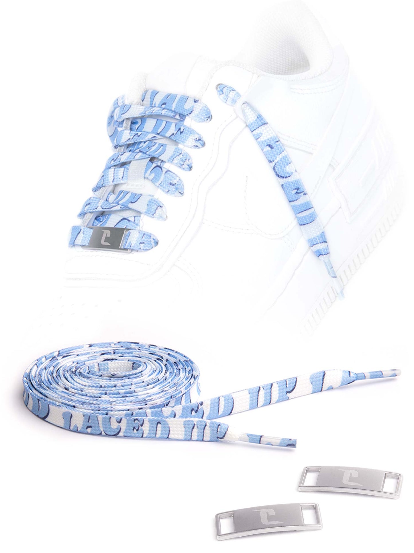baby-blue "laced-up"
